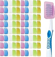 ROYHOO 100 Pack Toothbrush Head Covers - Portable Travel Caps in 5 Colors, Dust & Water Proof for Home, Office, Hotel