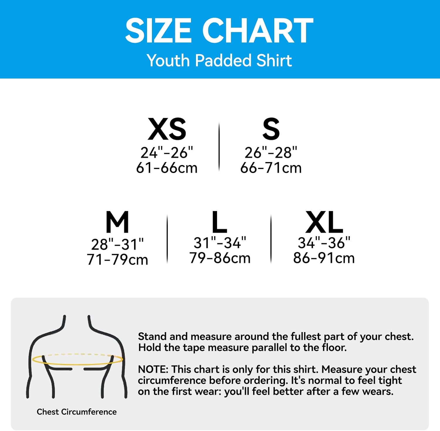 Youth Football Padded Shirt Chest Rib Protector Heart Sternum Shoulder Protection,6-Football Pads Chest Protector Padded Shirt Protective Gear for Football Baseball - Image 7