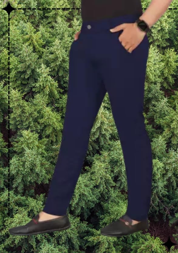 Image of Men's Slim Fit Casual Chinos Pants Stretch Cotton Trousers with Flat Front, Comfortable Everyday TS K023 Parent