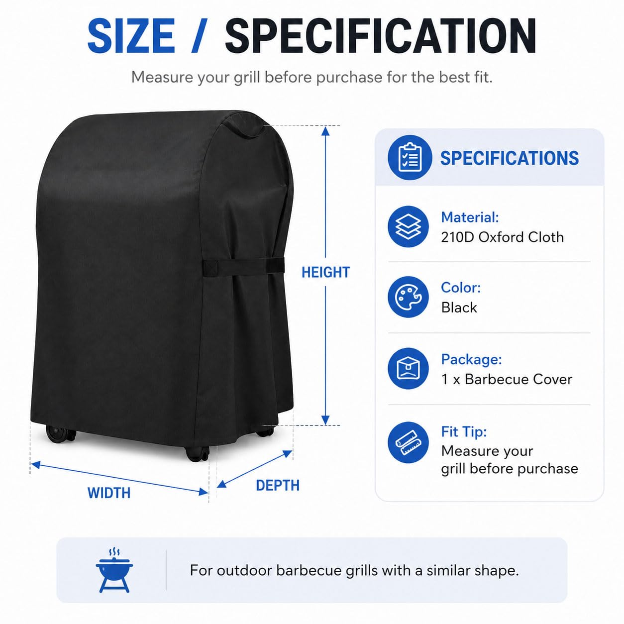 Coperture Barbecue per Char-Broil Performance Core B 3 140944 | Anti Pioggia Polvere Sole Neve Feci Di Uccelli | 210D Tessuto Oxford Bbq | Antistrappo Resistenti Raggi Uv | Resistente Intem