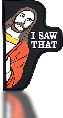 backtime Parche de PVC con texto en inglés "I Saw That", parche táctico con cierre de velcro, divertido parche de humor de goma 3D para mochilas,