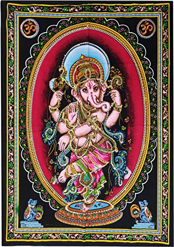 Ganesha poster mural coton Purpledip tenture idéale coin méditation et yoga