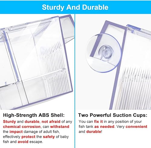 Miniatura 5 de Caja de cría de peces acuario tanque de retención transparente Caja de aislamiento de peces aclimatación incubadora incubadora criador para