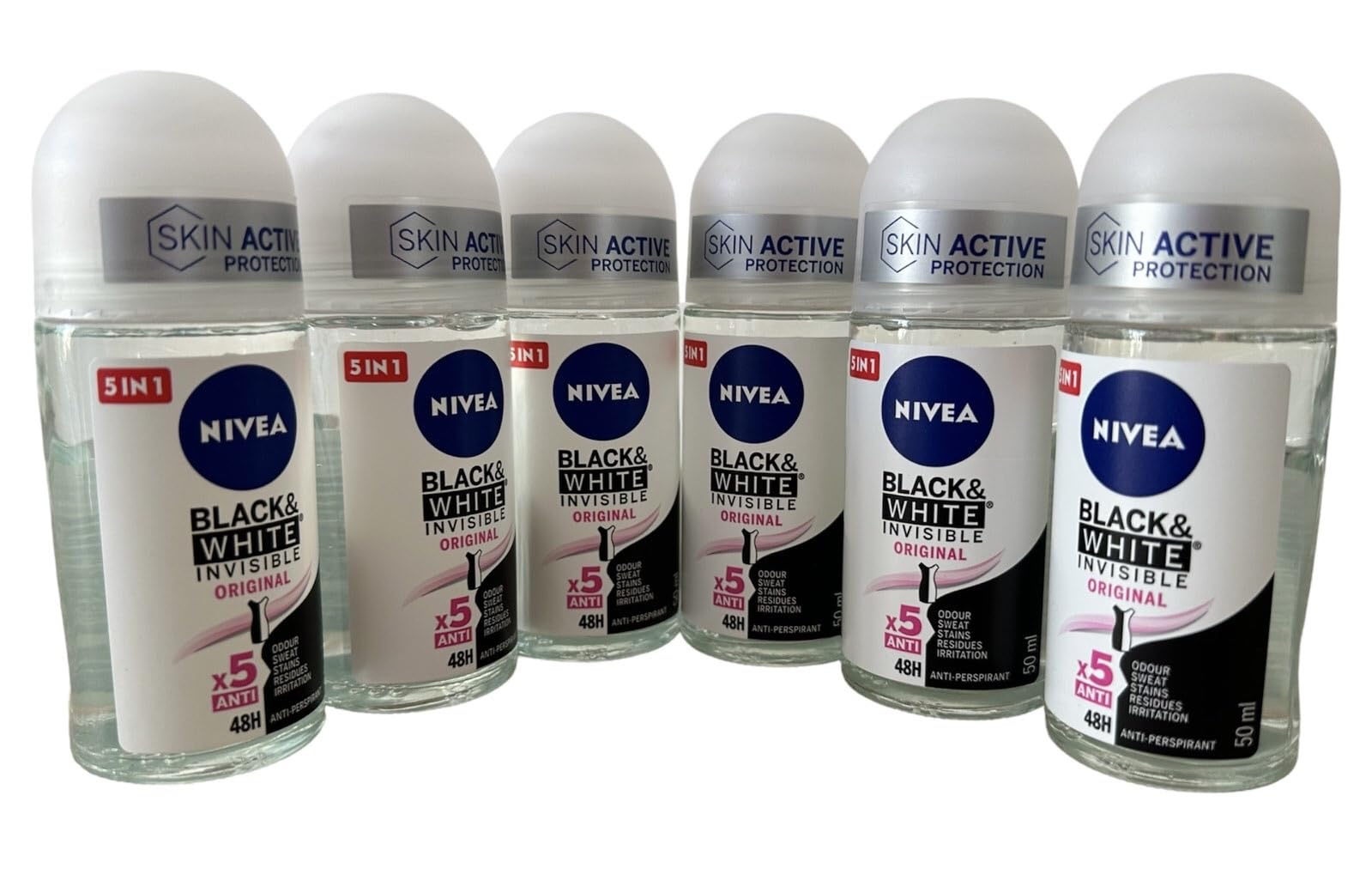 Amazon.com : NIVEA 50ml Invisible Black And White Clear Roll On