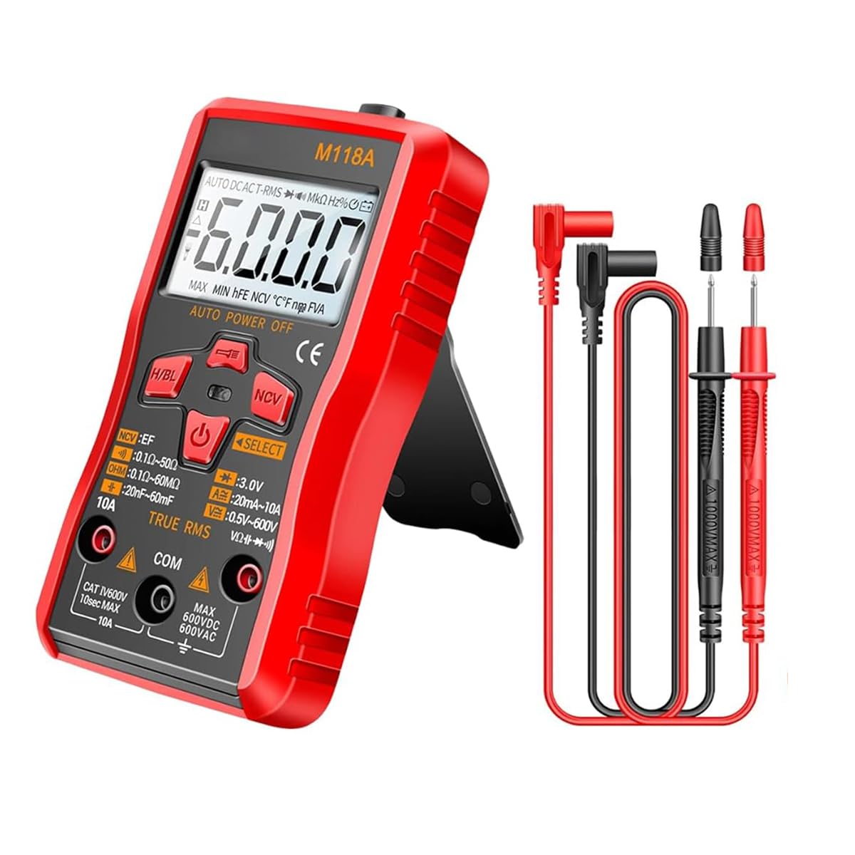 Serplex® Digital Multimeter 6000 Counts Multimeter Auto Ranging TRMS AC DC Voltmeter Multimeter Digital Automatic Voltage Tester Ohm Volt NCV Diode Tester with Test Leads (Battery Not Included) (B0DF56MDKP) Amazon Price History, Amazon Price Tracker