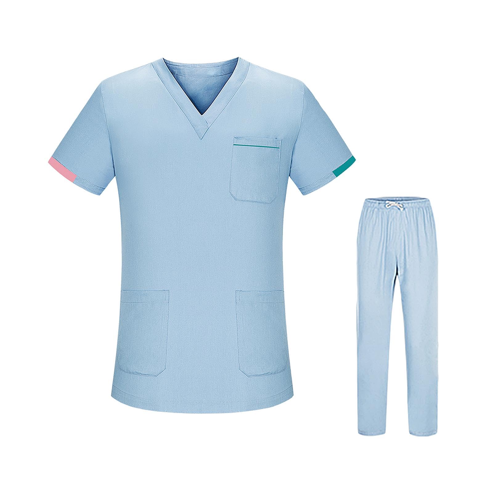 Blouse infirmière bleu clair XXL pour vos longues gardes à l'hôpital