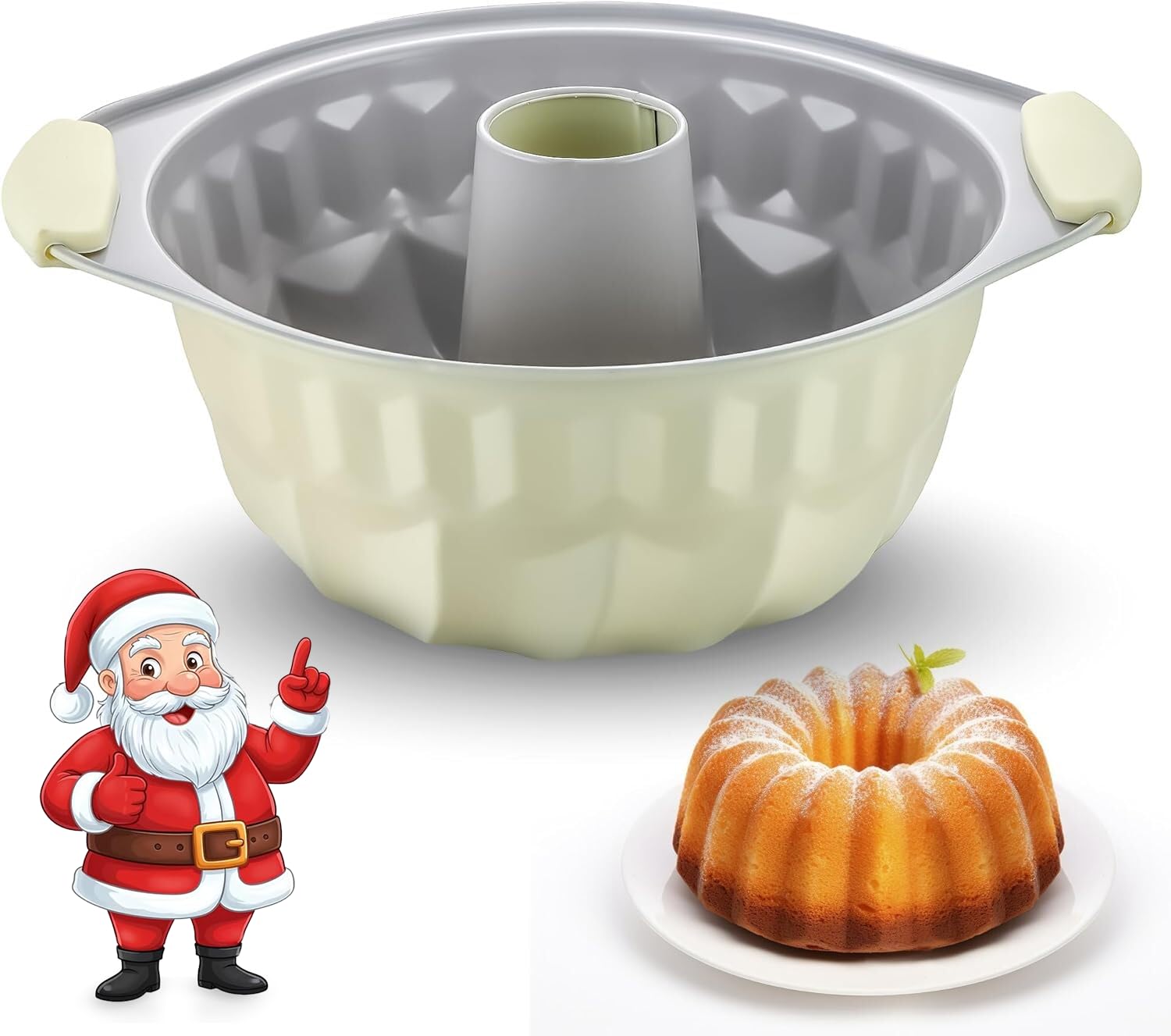 Boxiki Kitchen Premium Non-Stick Fluted Cake Pan