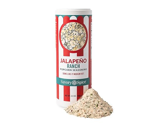 Savory Spice Jalapeño Ranch - Condimento de palomitas de maíz Jalapeño Ranch en polvo para palomitas de maíz, papas y más, mezcla con crema agria