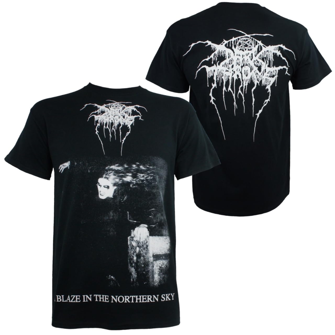 Merch2rock Darkthrone Mens A Blaze in The Northern Sky T-Shirt | Officially Licensed Merchandise, Black, Medium