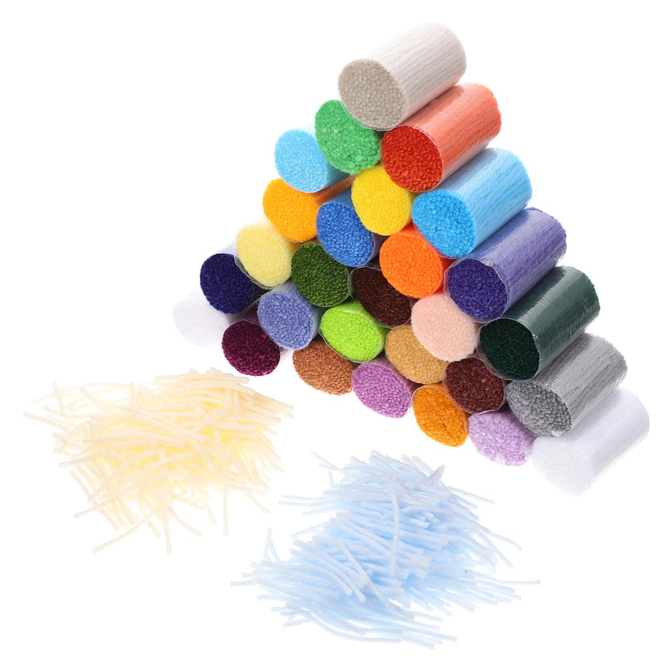 Vorgeschnittenes Garn Satz 30 Farben Selbstgemacht Häkelgarn für Teppich Strickzubehör Weiches Hautfreundliches Material Langlebig und Leicht Zufällige Farbe