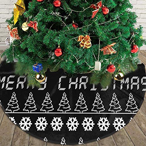 Jetez Merry Christmas Christmas Tree Skirt 30" Xmas Tree Decorations Skirts Holiday Ornaments #TOP3