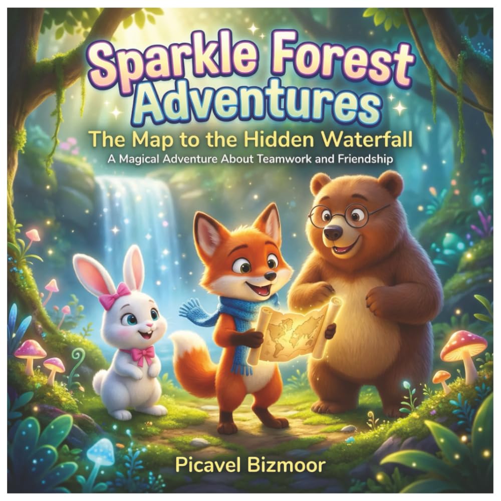 Sparkle Forest Adventures : The Map to the Hidden Waterfall: A Story About Teamwork, Friendship, and Adventure in the Sparkle Forest for Kids Ages 3-6