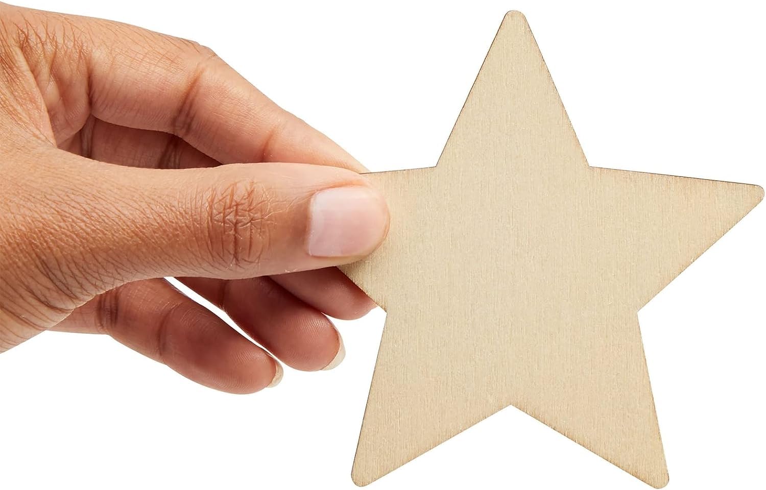 Changrobe Star MDF Pine Wood 6 inch -2.5 mm Thick Wood Stars for Crafts, Unfinished Wooden Star Cutouts, Star Wood Slices Board for Resin Art, Mandala Art, Pyrography, Painting (Set of 20) 2