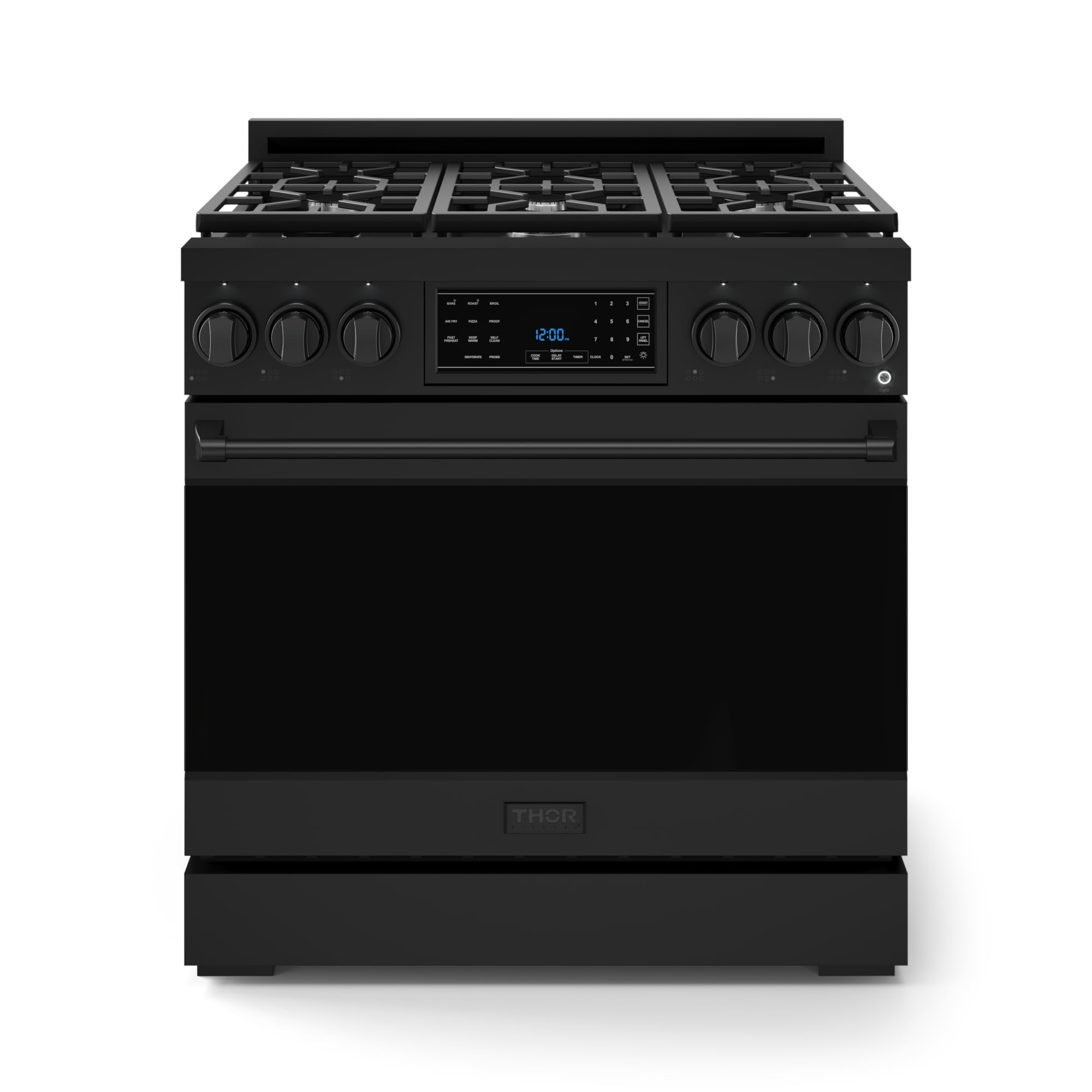Gordon Ramsay by THOR Kitchen 36 Inch Professional Gas Range with Tilt Panel Touch Control in Black