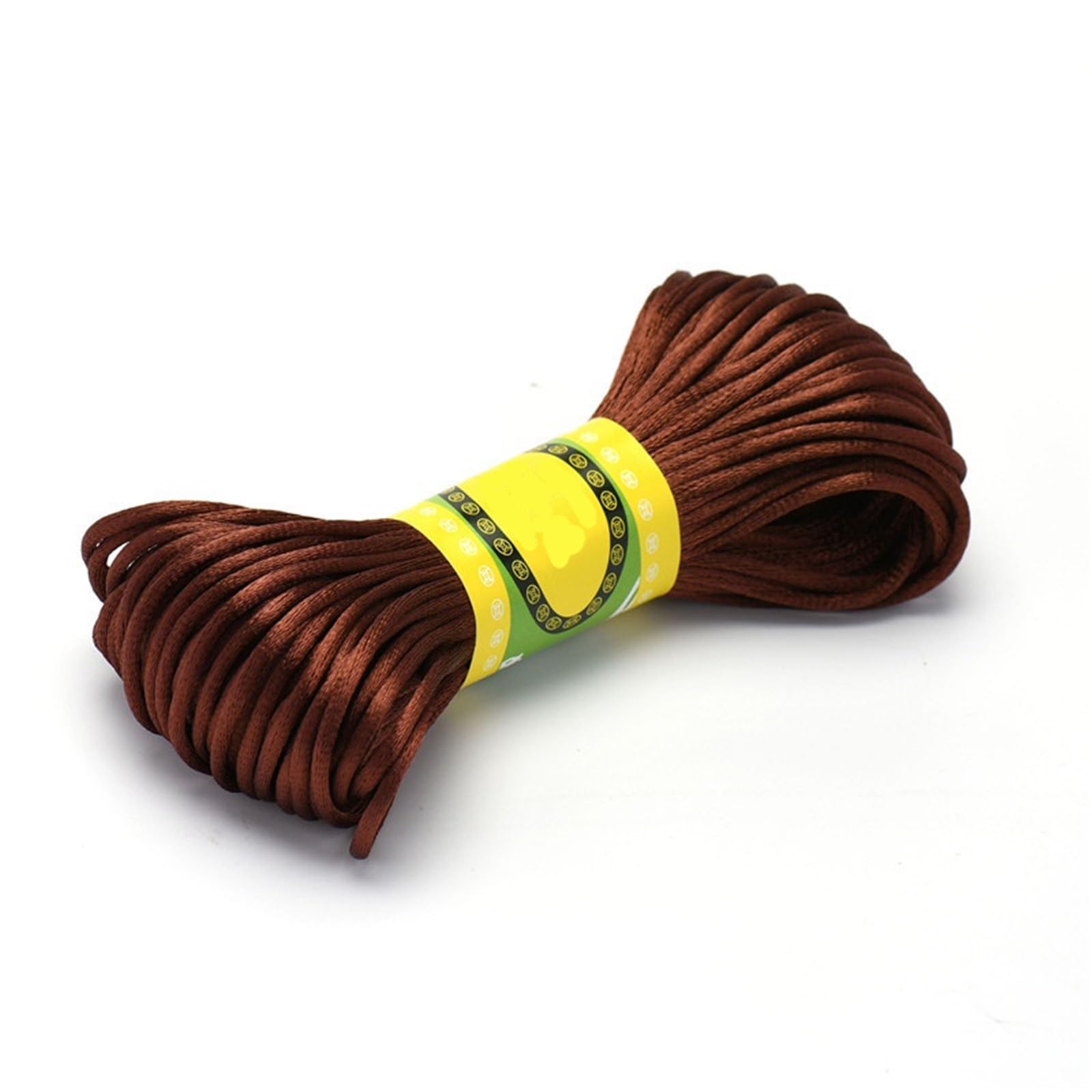 Nylon Cord Thread 10pcs 20Meters/Bundle Of 2.5MM Chinese Knot Polyester Colored No.5 Thread Handmade Woven Rope DIY Jewelry Wire for Making Bracelet, Necklace, Chinese Knot(Coffee)