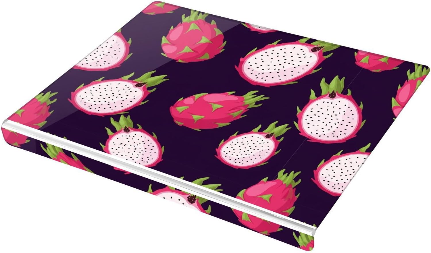 Dragonfruit Fruit Purple Pattern Cutting Board for Kitchen Acrylic Cutting Board with Counter Lip Non-Slip Chopping Boards for Kitchen Countertop Decor Meat Vegetables, 16.5" x 13.4"