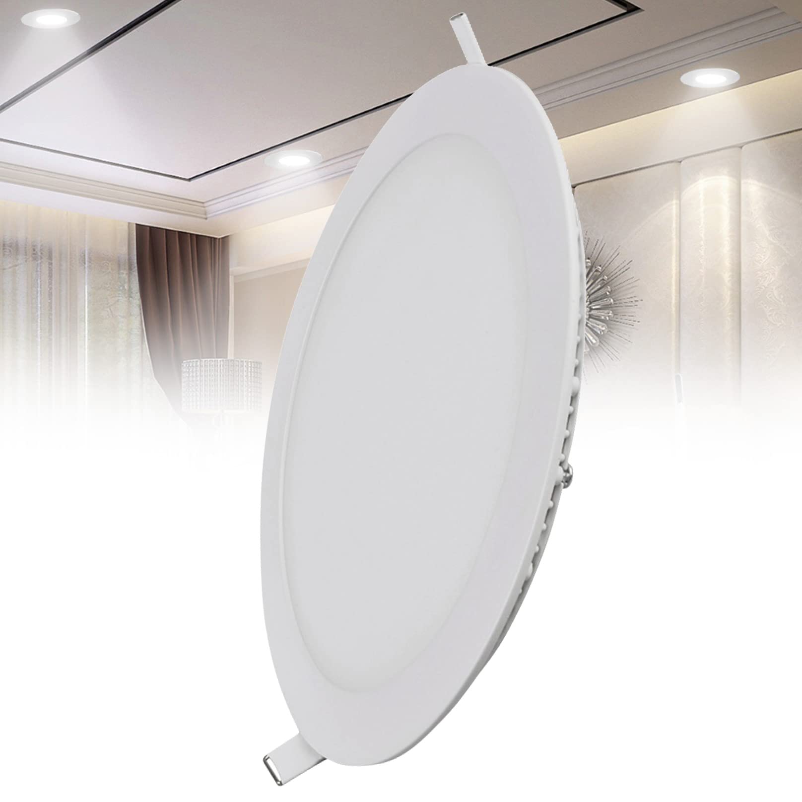 Ttiiloe Cold White 24W Led Recessed Ceiling Light, 6500K Ultra-Thin Spotlight, Hole Φ 285 Mm, 1920Lm Led Integrated Downlight For Hallway Corridor Kitchen