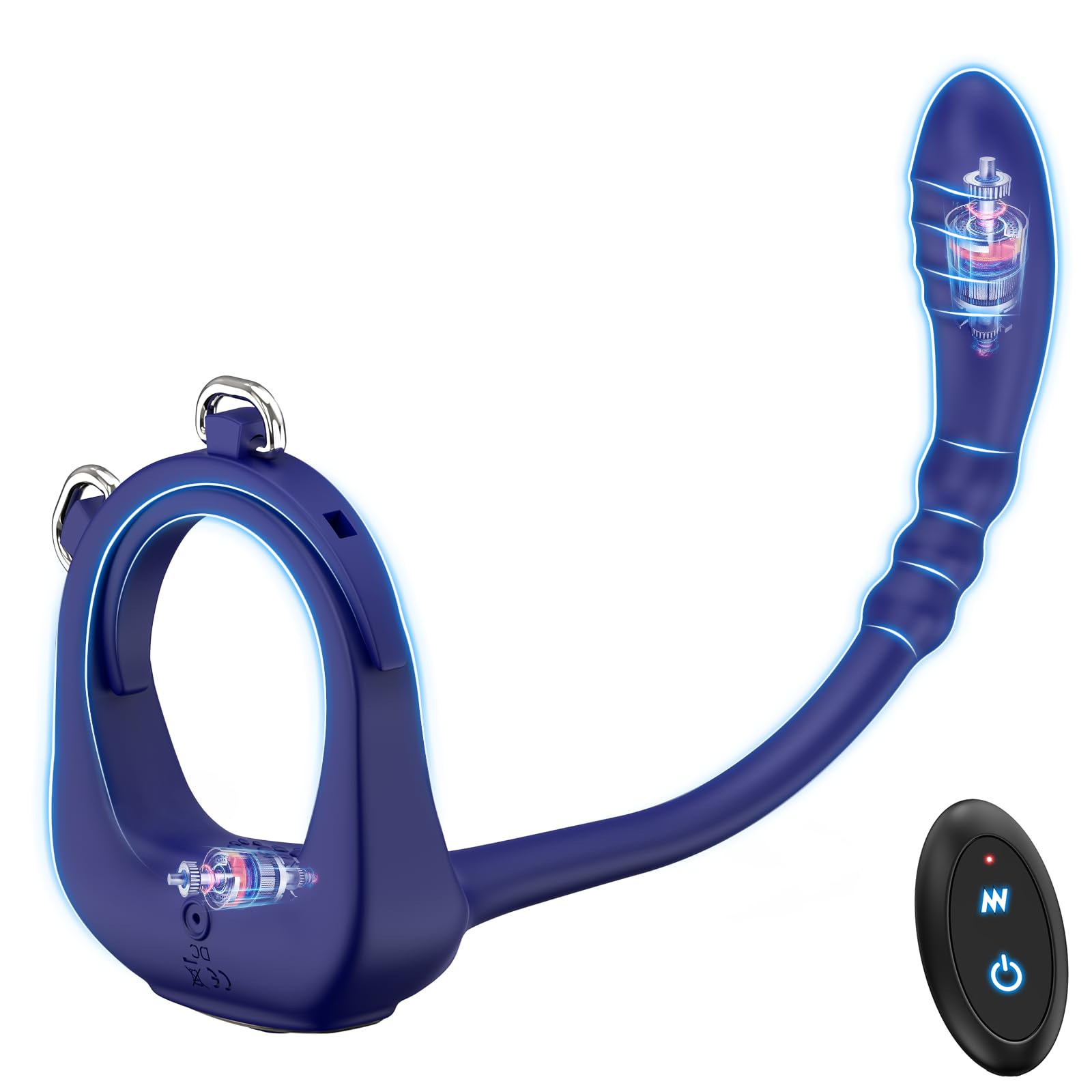 Prostate Massager Anal Sex Toys for Men - SOARPPIE Vibrating Cock Ring Male Anal Vibrator with Anal Beads