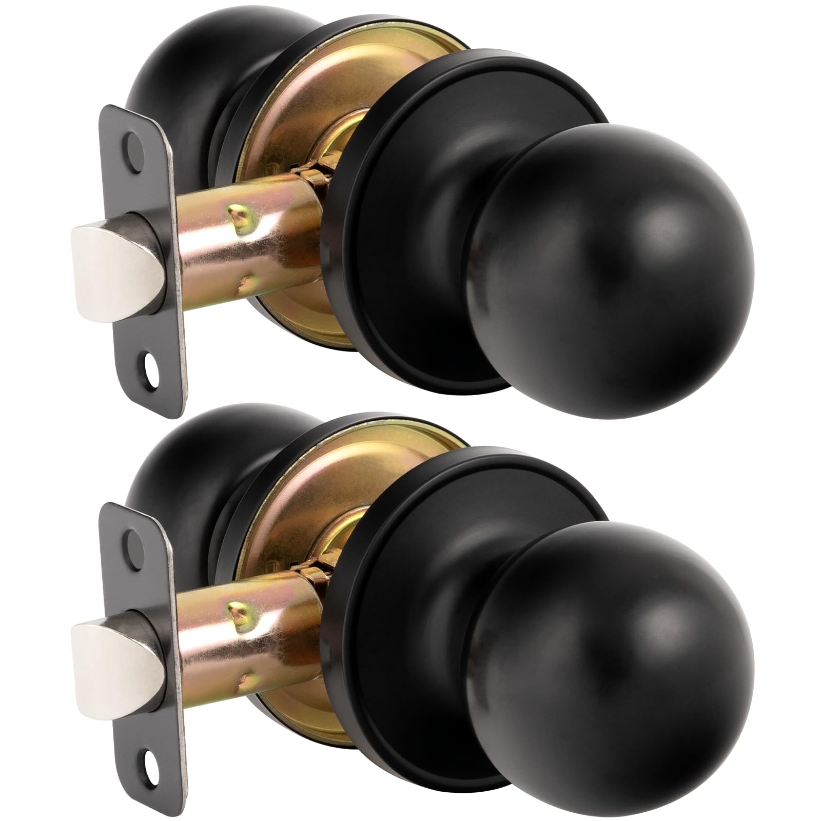 Privacy Door Knobs with Lock - 2 Pack Satin Nickel -20 Privacy Door Knobs with Lock - 2 Pack Satin Nickel -20