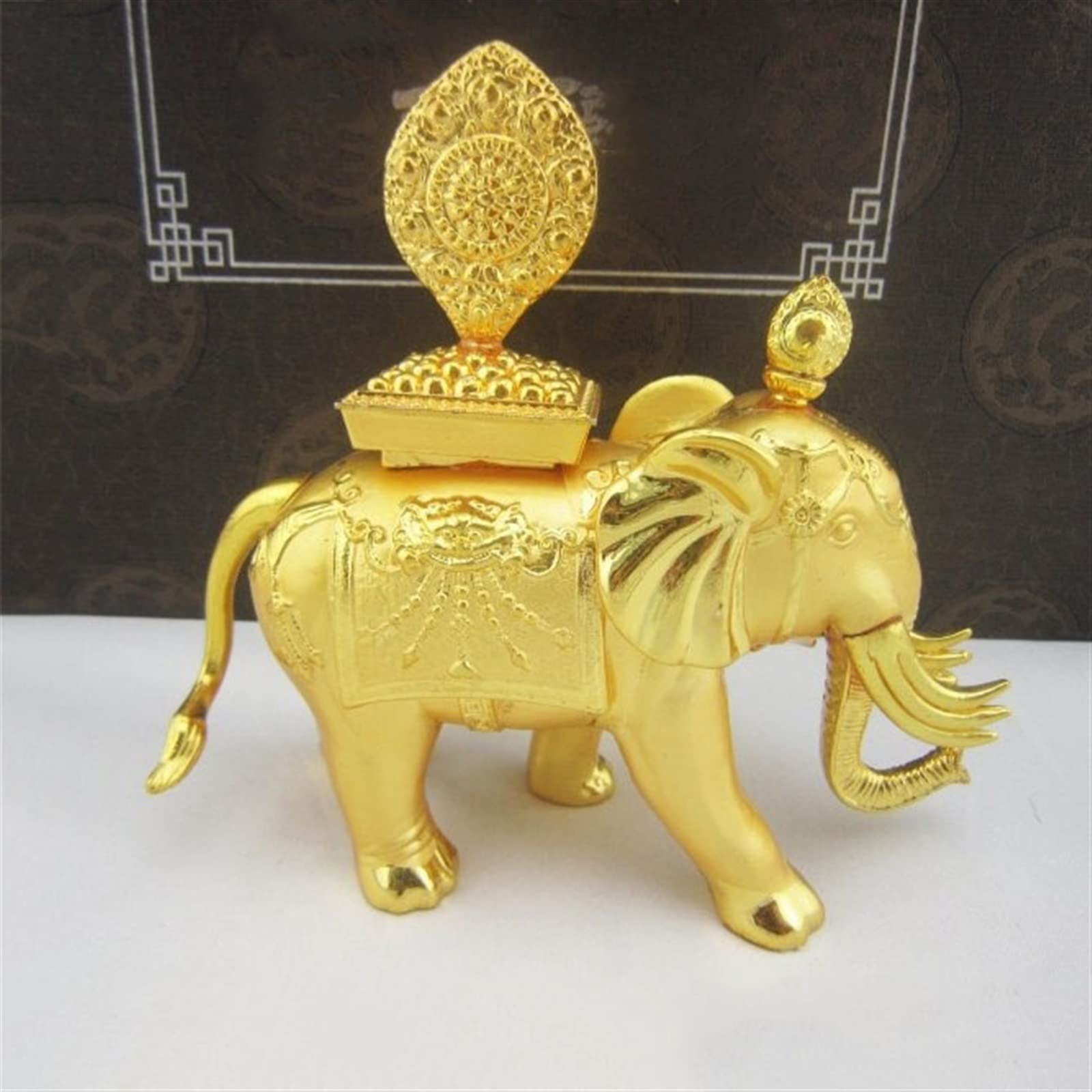 Figurine di Feng Shui Fengshui Elefante Scultura Culto Elefante Ornamenti Decorazioni da Tavolo for Studio Portico Ufficio Ricchezza Fortunato Decorazione