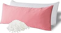 Vista 30 de WhatsBedding Almohada corporal de espuma viscoelástica con funda de algodón transpirable con cremallera, almohada de cuerpo completo para adultos