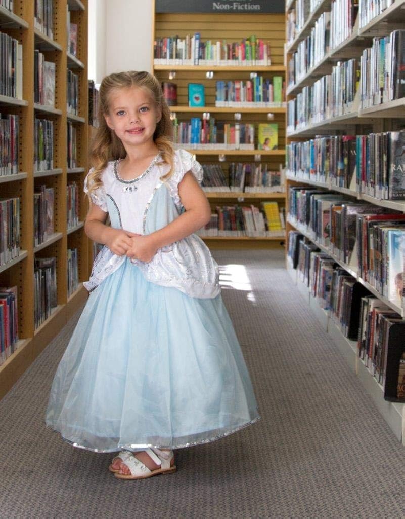 Vista 3 de Little Adventures Deluxe Cinderella Princess Dress up Costume for Girls