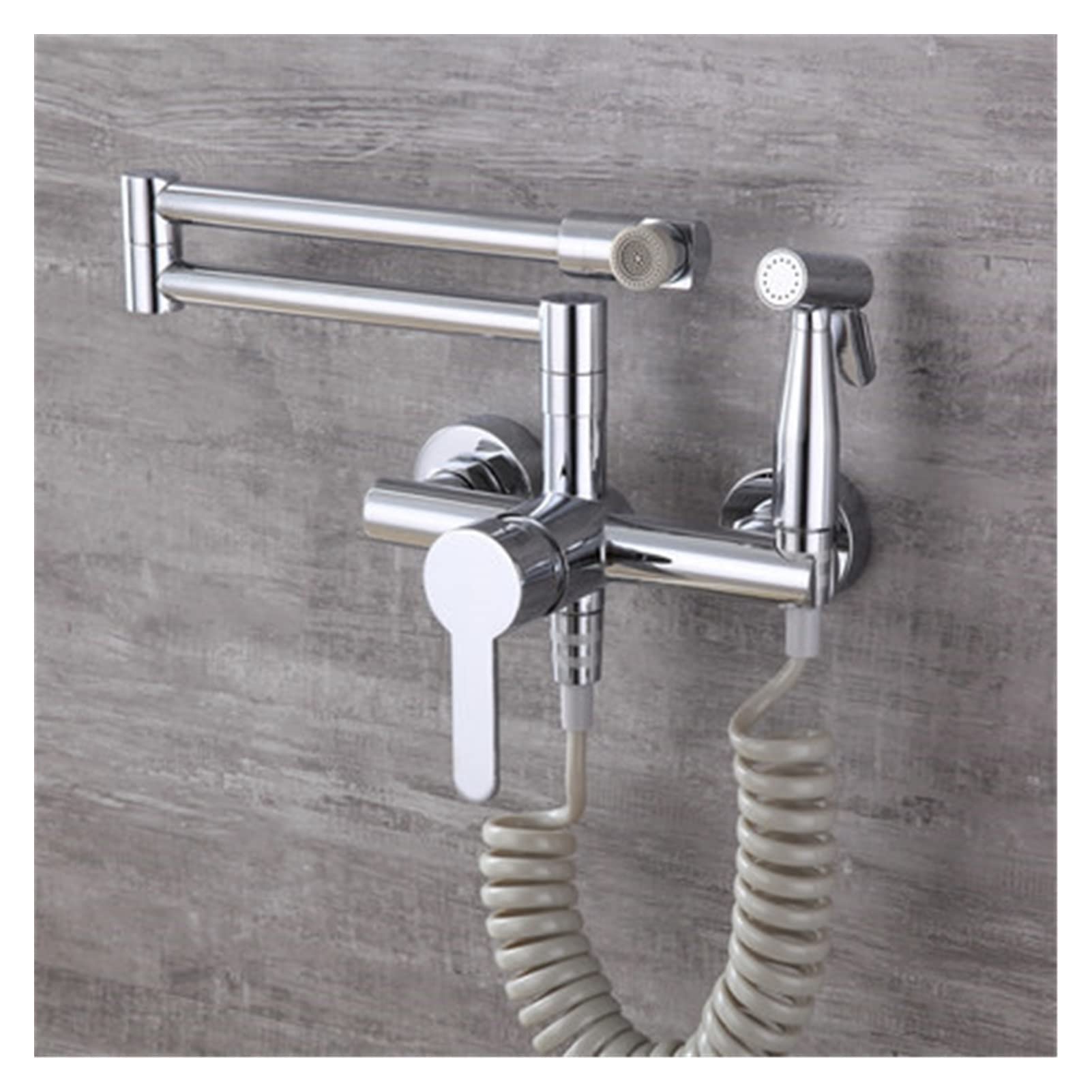 Robinet de cuisine en laiton massif mural et pliable haut de gamme