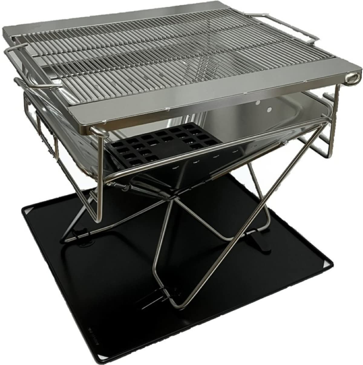 Amazon | 焚き火台 グリル台 5段階高さ調整 BBQグリル ポータブル