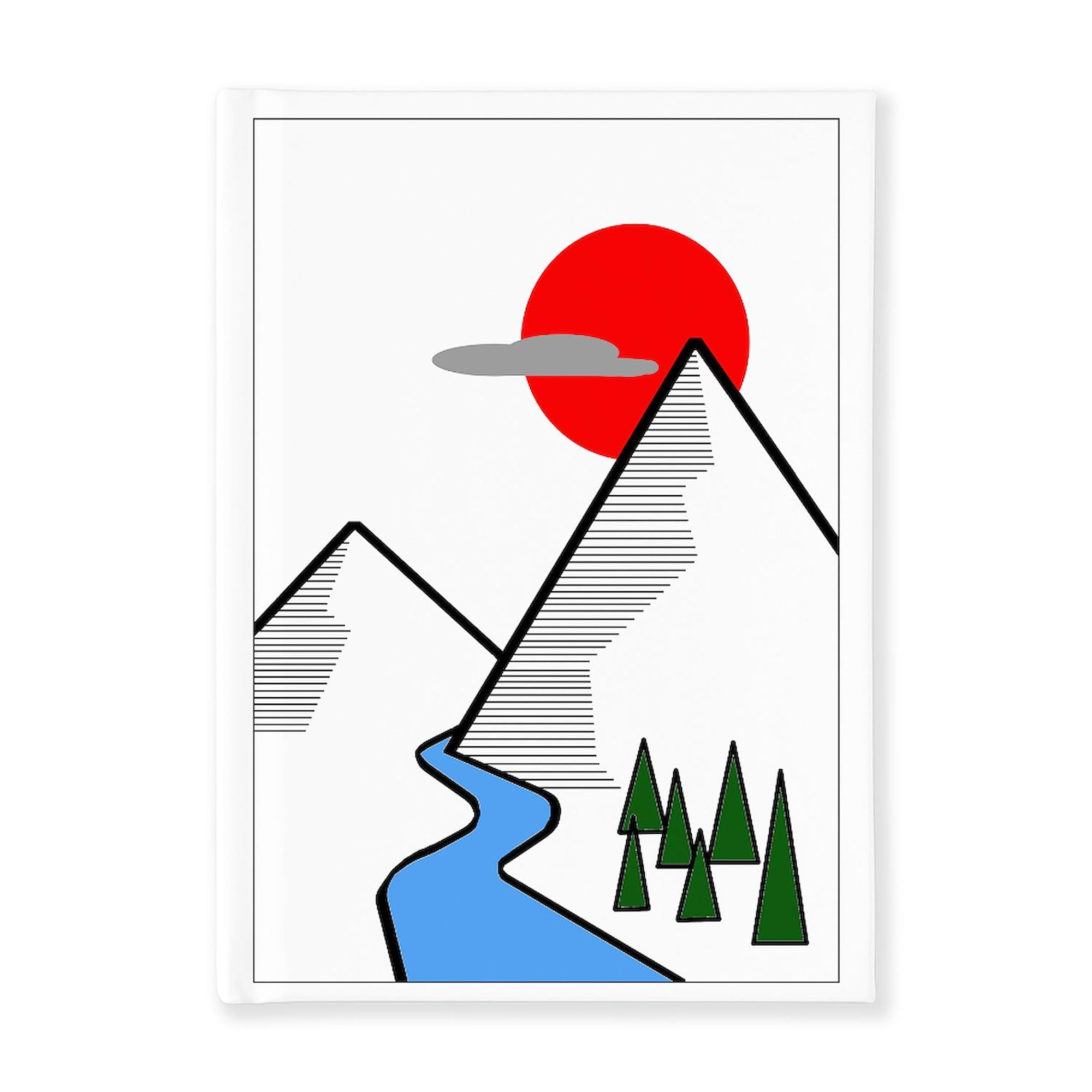 CafePress Minimal Mountains Hard Cover Journal Notebook, Personal Diary