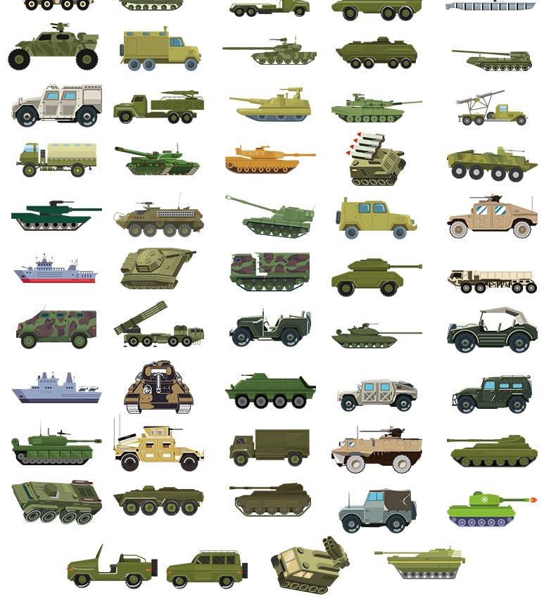 100 Pcs Military Car Stickers for Water Bottle,Phone,Guitar,Laptop,Skateboard,Luggage,Military Fans Nordic Style Stickers Waterproof Vinyl,Graffiti Decorate for Teens Girls Boys Child Motivate Gift - Image 4
