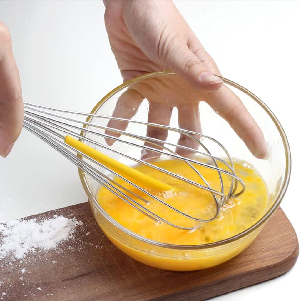 Küchen-Schneebesen Whisks zum Kochen von Edelstahl-Whisks mit Silikonschaber Küche WISK zum Kochen Mischen Whisking Schlagenrührendes Rühren, 10 "/ 13" Schneebesen zum Kochen