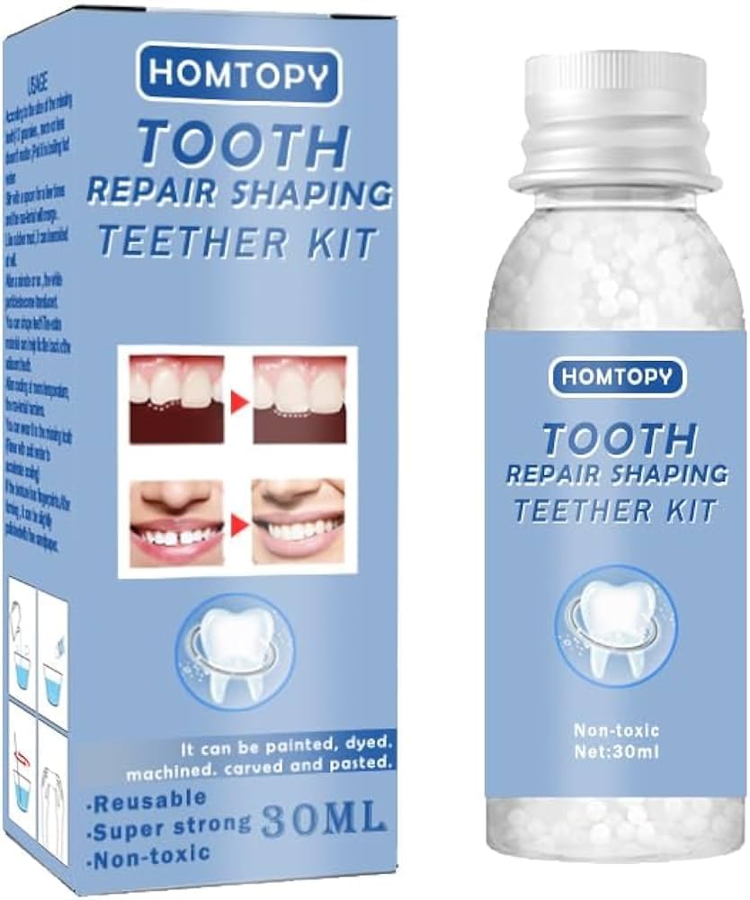 Dental Repair Kit – Moldable Beads for Temporary Tooth Replacement, Denture Repairs & Filling Solutions – Easy-to-Use Teeth Fix Kit with Dental Tools-image-1