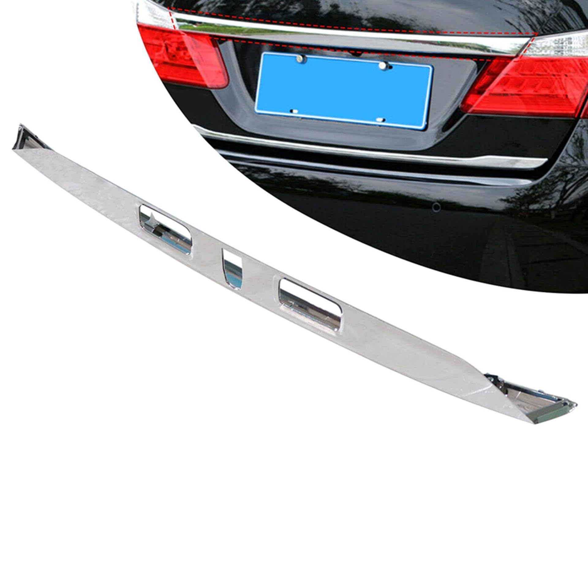 Amazon.com: GXARTS Rear License Garnish Molding Chrome Trims 74890