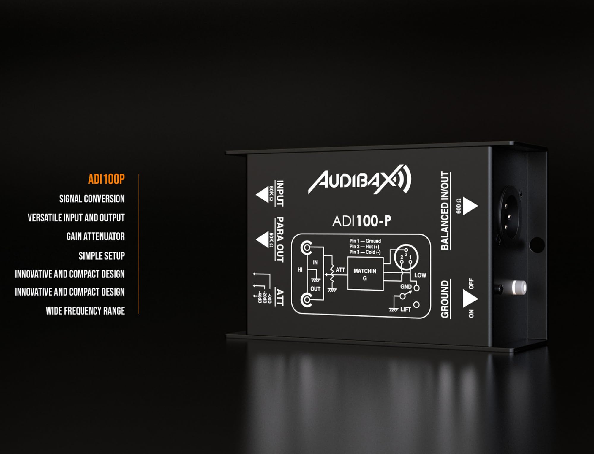 Audibax ADI-100P - Boîtier d'injection directe passive haute