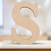 Vista 9 de Letras de madera 3D sin terminar de 4 pulgadas, letras del alfabeto de madera para decoración de pared, manualidades de madera, letras de pie