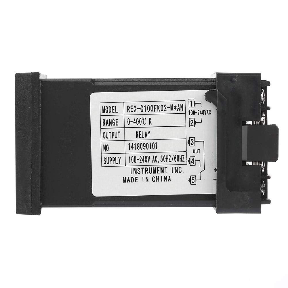 Regolatore di temperatura digitale Keenso PID Digital 0-400 ℃ Uscita relè controller per regolatore di temperatura per uso generale REX-C100FK02-M * AN