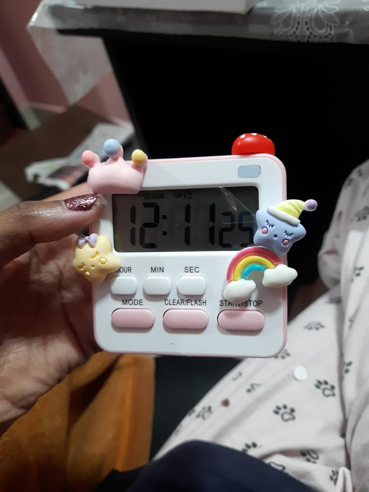 Wolpin Digital Kitchen Timer & Stopwatch with 3D Stickers Countdown