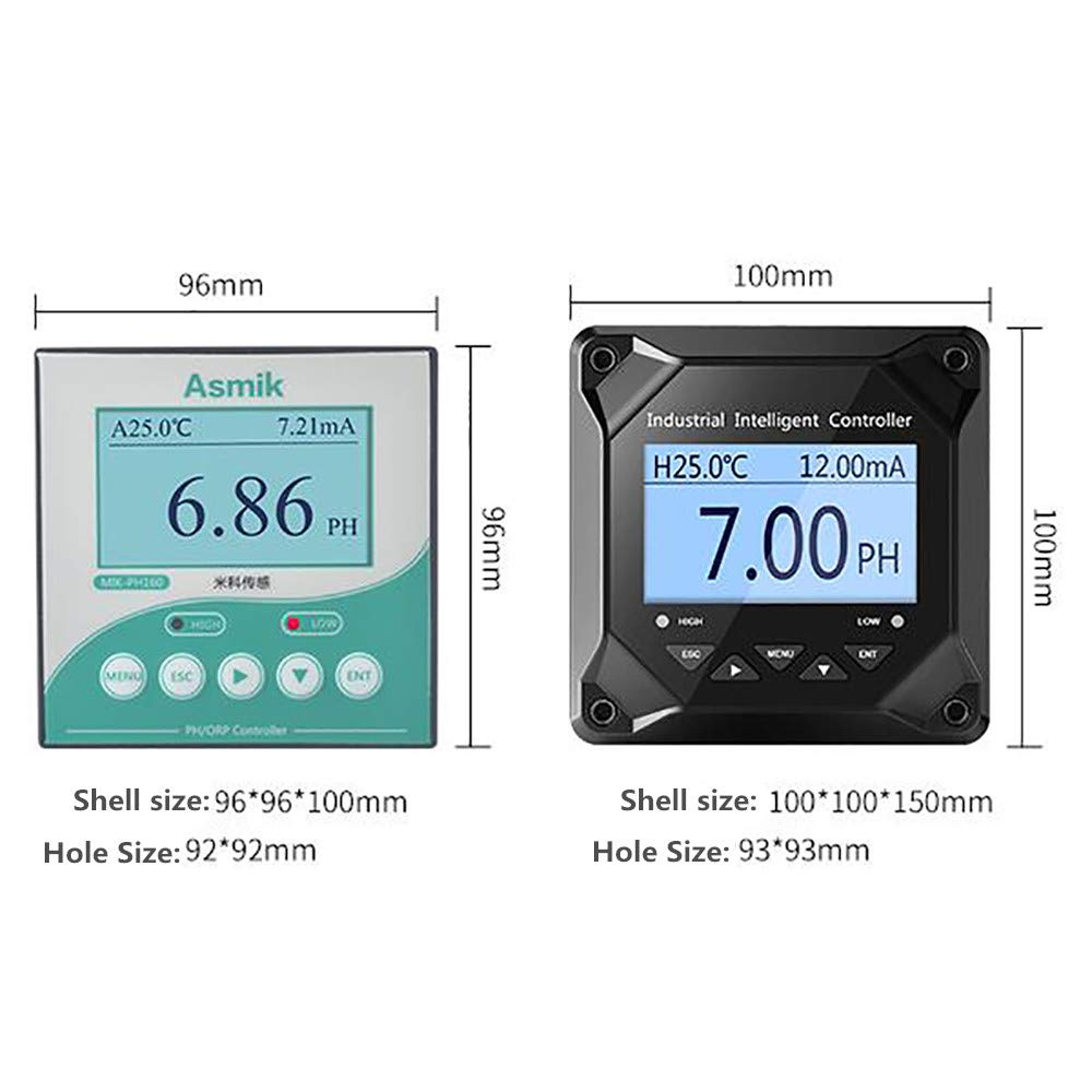 Toplionace Controlador de PH/ORP ± 0.02 Medidor de pH Detector de Acidez Transmisor de Prueba de Aguas Residuales con Compensación de Temperatura RS485 y Función de Alarma (MIK-pH6.0)