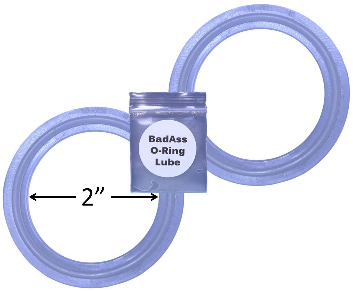 Waterway 711-4030/711-4031 (Pack of 2) OEM 2" Gasket with Raised Rib and Lube