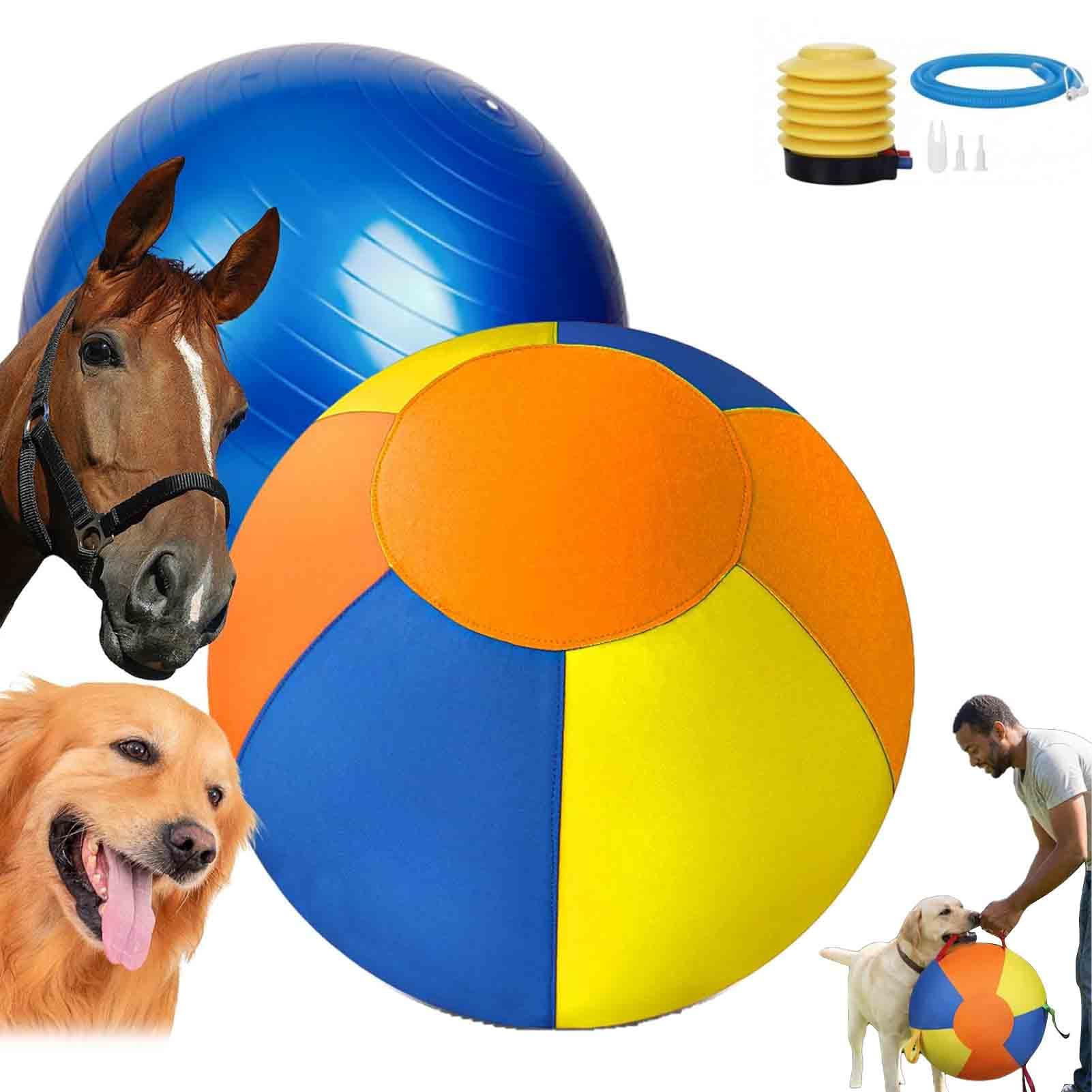 Herding Ball for Dogs & Horses, Giant Herding Ball for Border Collies 10/18/22 Inch, Inflatable Puncture Resistant Training Ball, Durable Waterproof Dog Toy for Outdoor