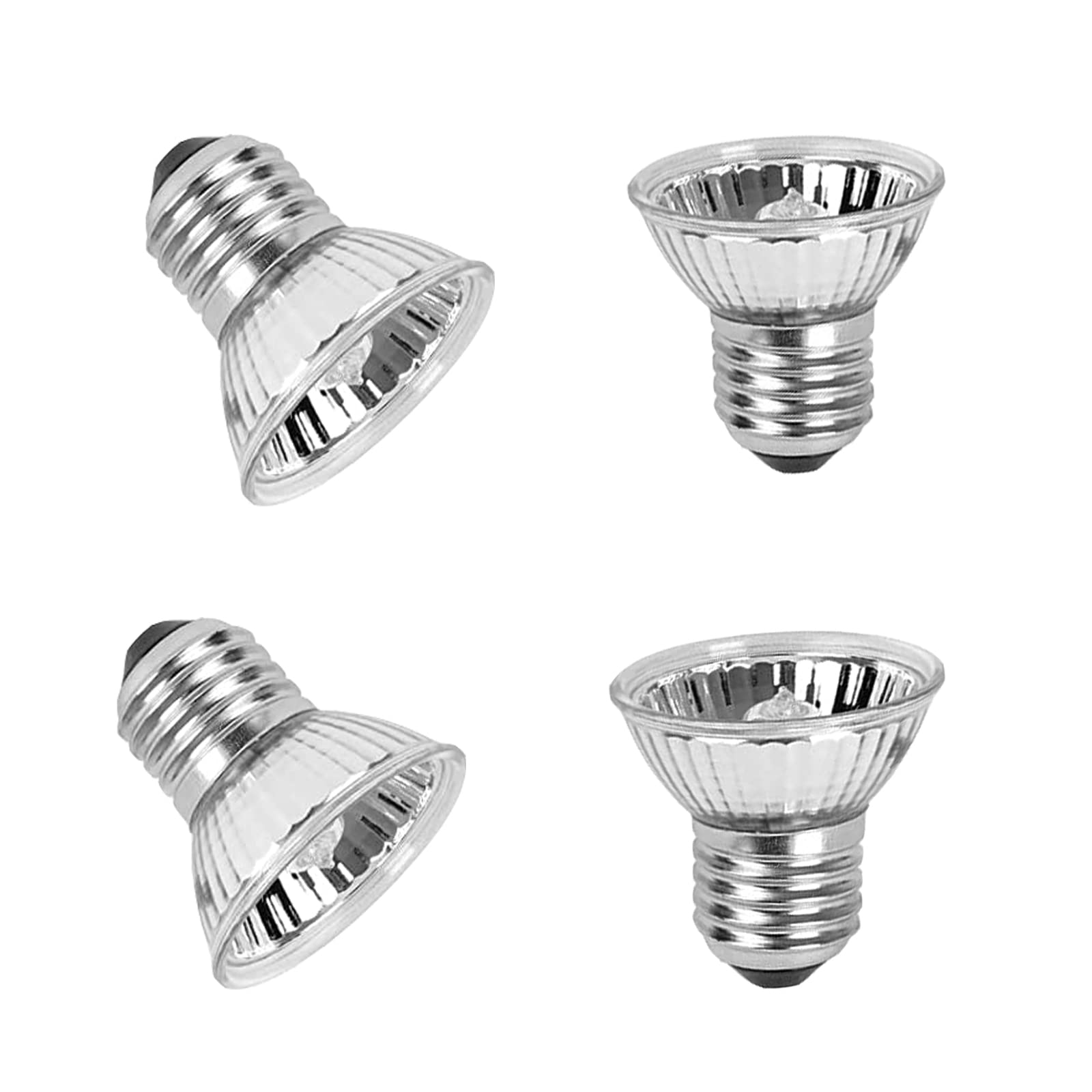 Y.W.Licht 50W Bombilla UVA UVB Tortuga E27 Reptiles Lámpara de calor Espectro completo Bombilla de terrario 220-240V Luz Cálida 2700K para mascotas Luz para serpientes lagarto(4 Unidades)