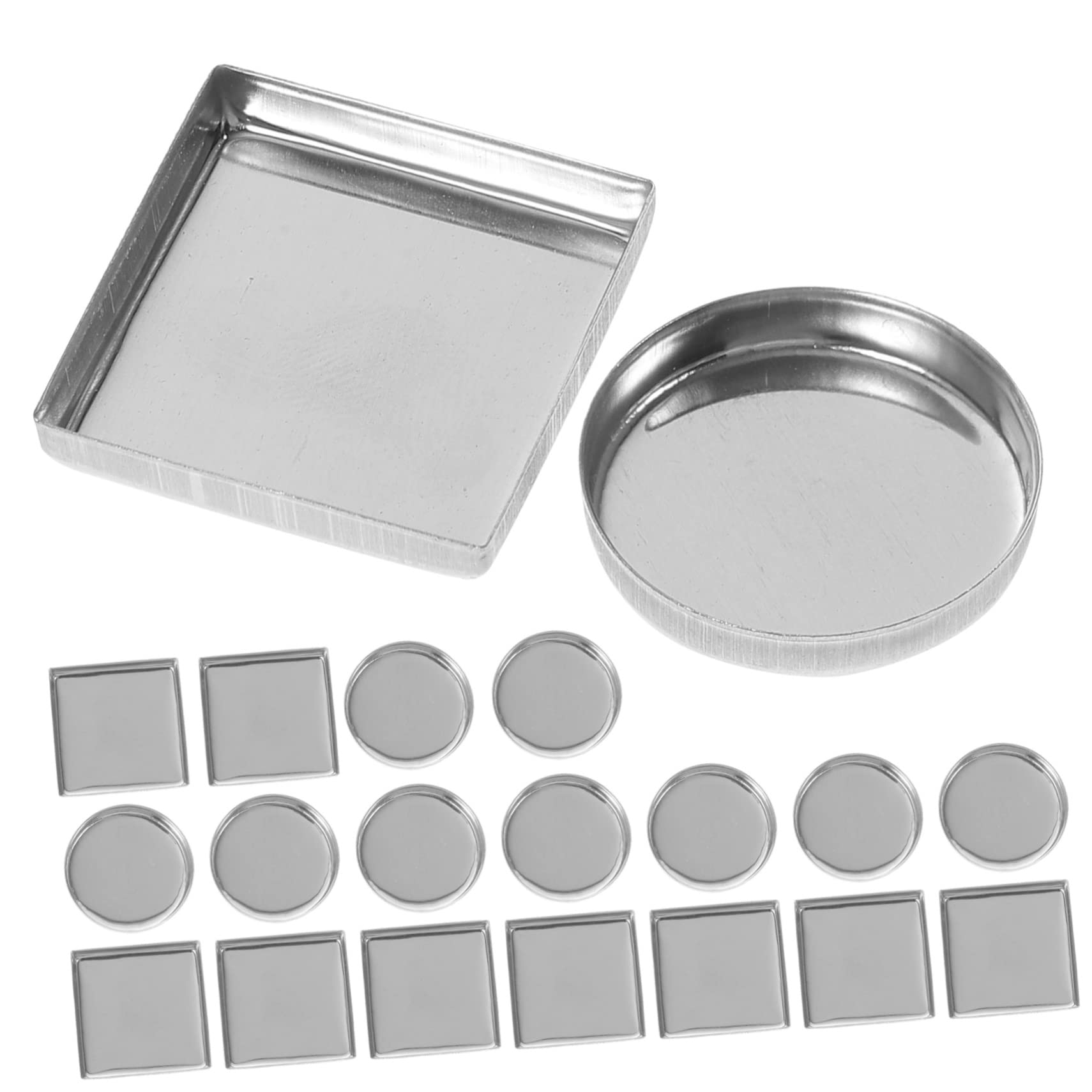 HONMEET Mini Eyeshadow Palette Pans 30pcs Empty Makeup Tin Metal Paint Palette Tray