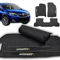 Tapete Borracha Compatível Com Sandero 2008 2009 2010 2011 2012 2013 2014 2015 2016 2017 2018 2019 2020 2021 2022 2023 2024 Impermeável Premium