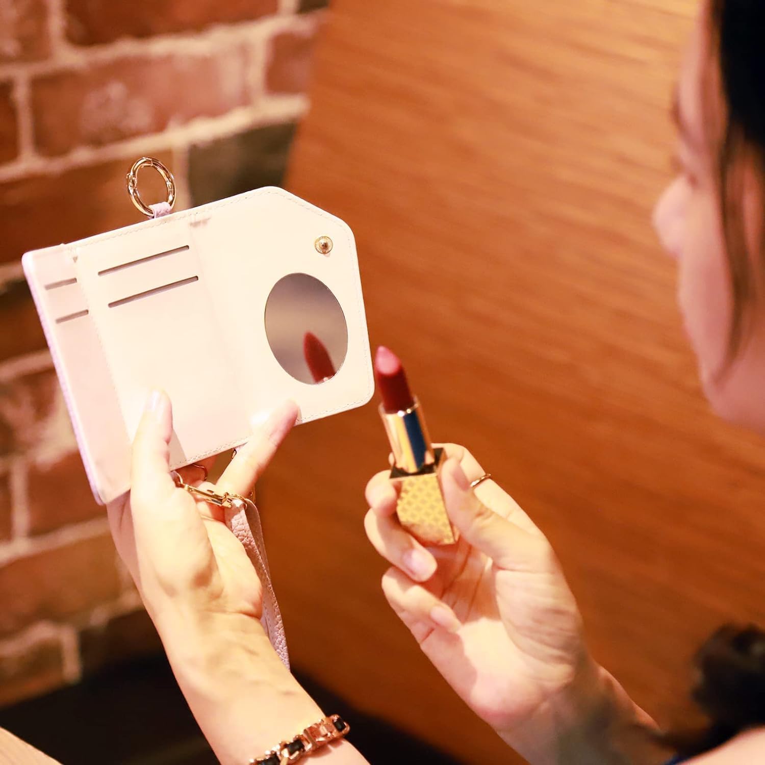 HANDODO Crossbody Phone Case for iPhone 15 Pro, Vegan Leather Detachable Wallet Case with RFID Blocking Card Holder Adjustable Strap Shockproof Kickstand, Black