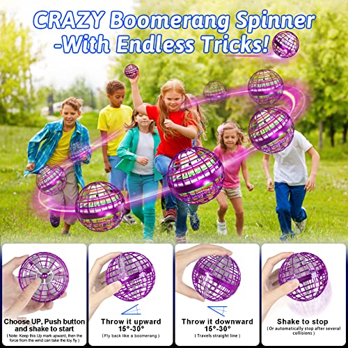 Semai Flying Orb Ball Toys, 2023 Cosmic Globe Boomerang Soaring Hover Ball Galactic Fidget Spinner, Hand Mini Drones, Cool Toys Gift For 6 7 8 9 10+ Year Old Boys Girls Teens Indoor Outdoor Toys #TOP6