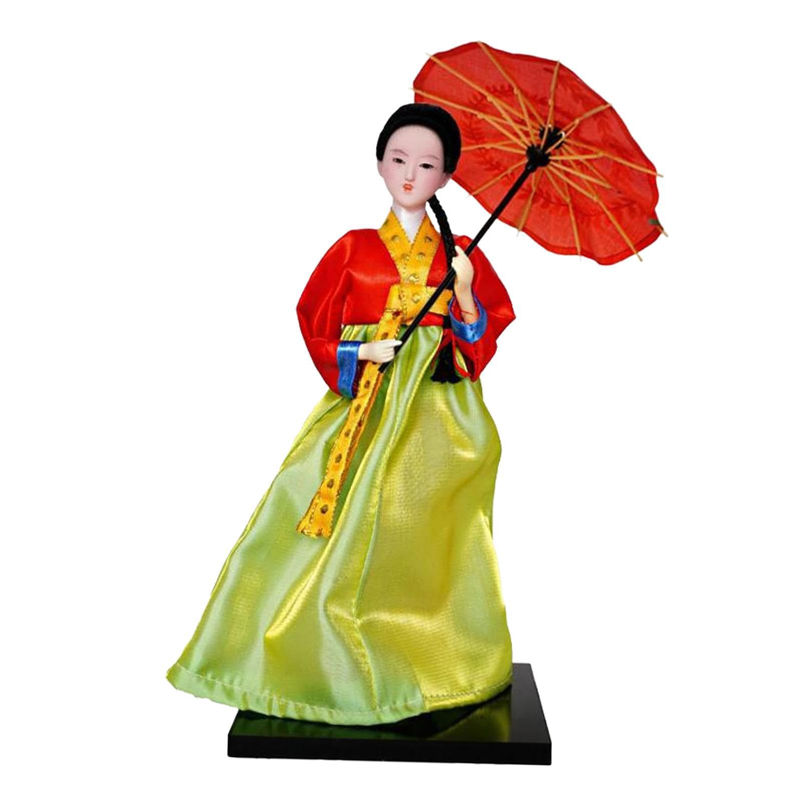 Alcxazs Girls Korean Figurine Doll Is Made Of Durable Resin With Fabric, Style 15