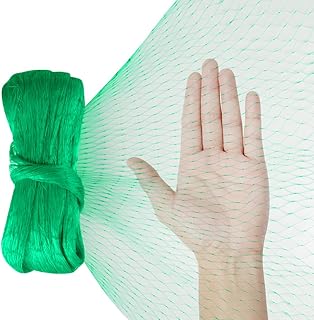 Garden Netting, 4M x 12M Bird Netting for Veg Patch Fine Mesh PE Trellis Garden Netting Protect for Plants Fruits Vegetables Flowers Crops Ponds for Birds, Deer, Squirrels(Green)