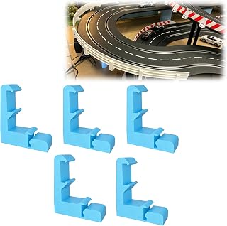 Slot Car Track Barrier Compatible with Carrera 132 5Pcs (Blue)