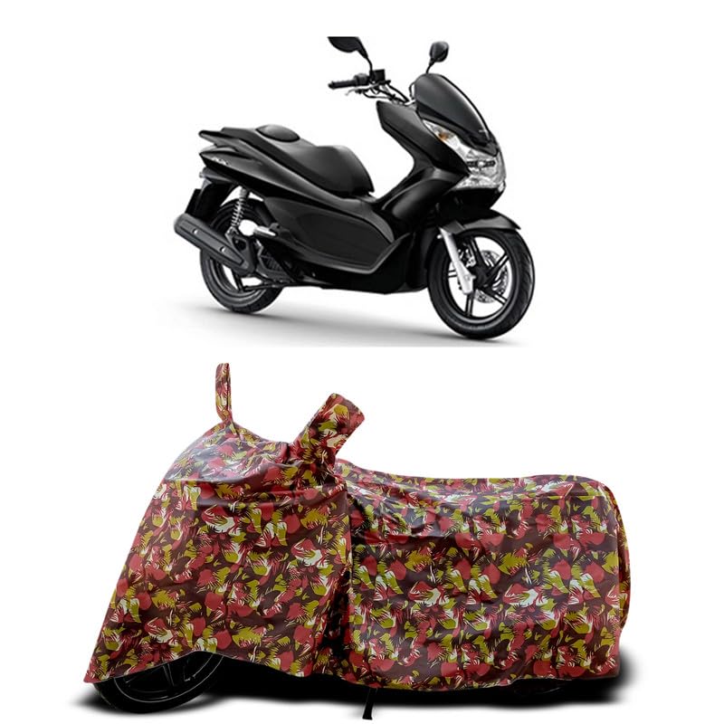 DUFFEL-Two Wheeler Bike Body Cover Compatible for Pcx 125 Bs6 Heat Protectio/UV-Rays/Birds Dropping/DustProof/Waterproof Indoor Outdoor and Parking Full Body Protection All Variants [RMJ]