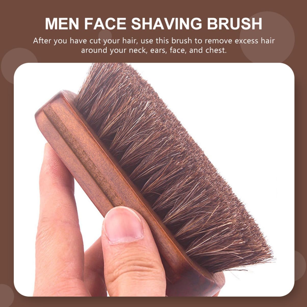 FOMIYES Beard Brush Set for Men Boar Gentle Shaving Brush for Male Friends Home Use